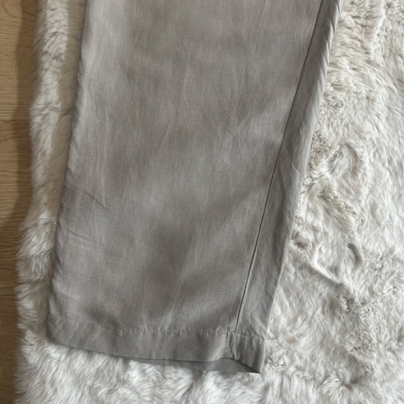 Eileen Fisher Women's Gray Linen Blend Straight Leg Pants Size M - Picture 2 of 12